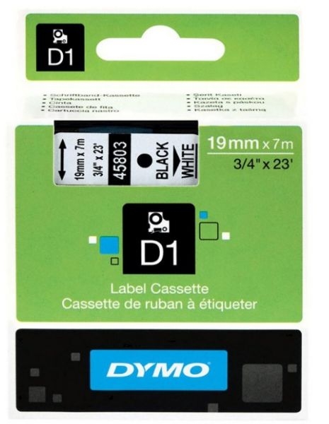 CINTA DYMO D1 19mm x 7m NEG/BLA.S0720830