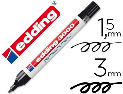 ROTULADOR EDDING 3000-01 NEGRO PERM.