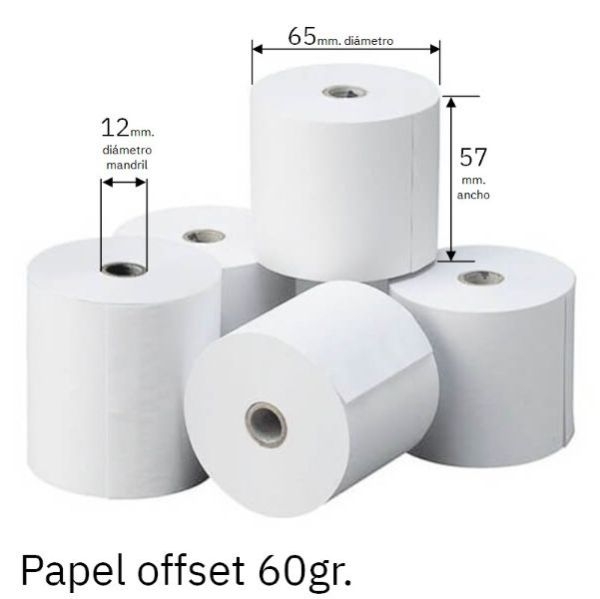 PAPEL SUMAD.OFFSET 60gr 57x65mm FB 16157