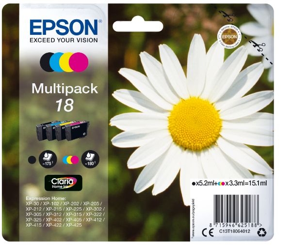 ORIGINAL EPSON 18 C13T18064010 NE+3COL